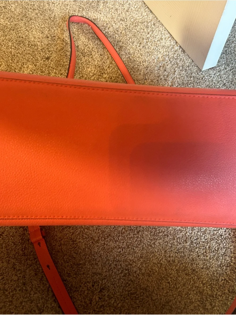 kate spade Coral Pebbled Leather Double-Strap Tote